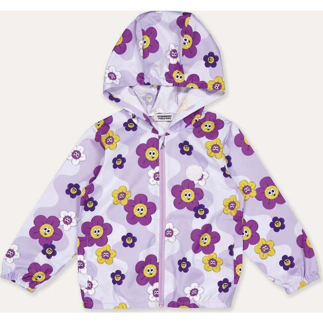 Flower UV windbreaker, Purple