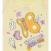 Butterfly short sleeve T-shirt, Yellow - T-Shirts - 3