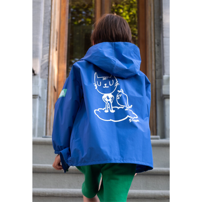 Cat windbreaker, Blue - Jackets - 4