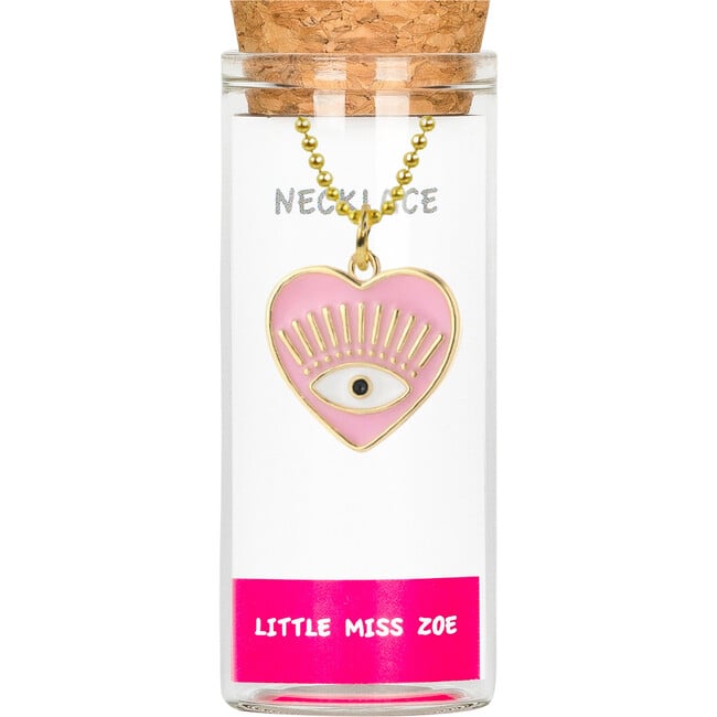 Charming Necklace in a Bottle, Eye Heart