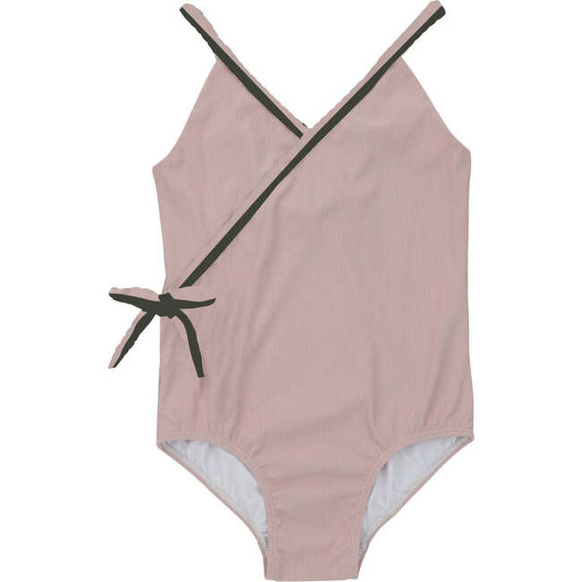 One Piece Wrap Bathing Suit, Pink