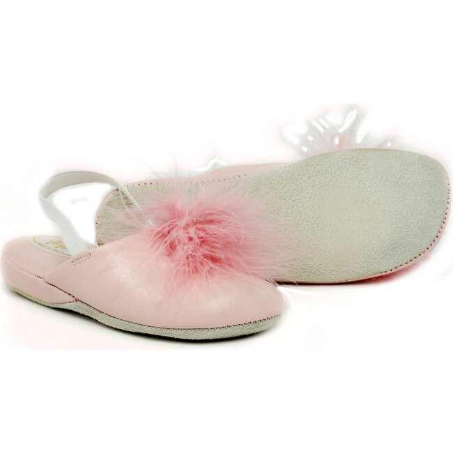 Slip-on Shoes with PomPom, Pink - Slip Ons - 2