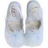 Slip-on Shoes with PomPom, Blue - Slip Ons - 3