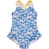 Floral Swimsuit With Flowers - One Pieces - 1 - thumbnail