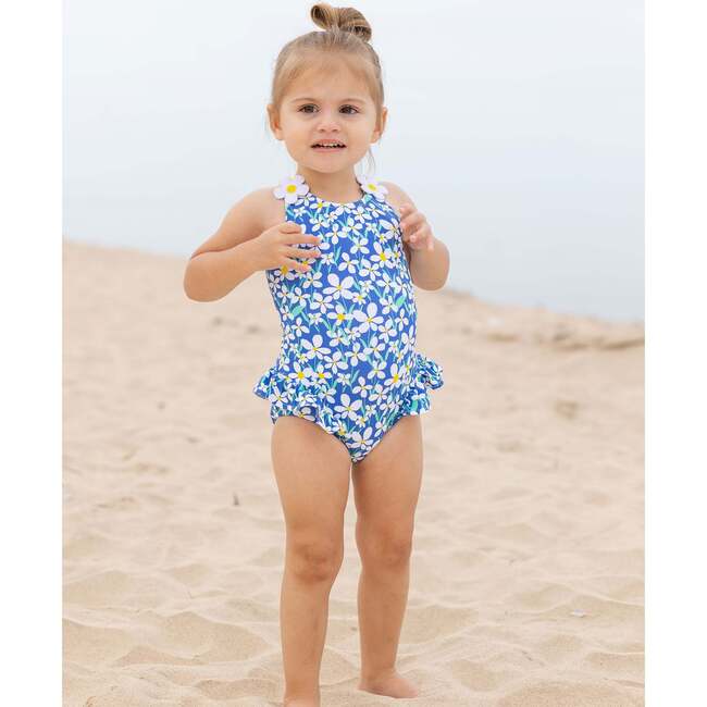 Floral Swimsuit With Flowers - One Pieces - 2