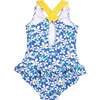 Floral Swimsuit With Flowers - One Pieces - 3