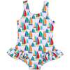 Sailboat Print Swimsuit - One Pieces - 1 - thumbnail