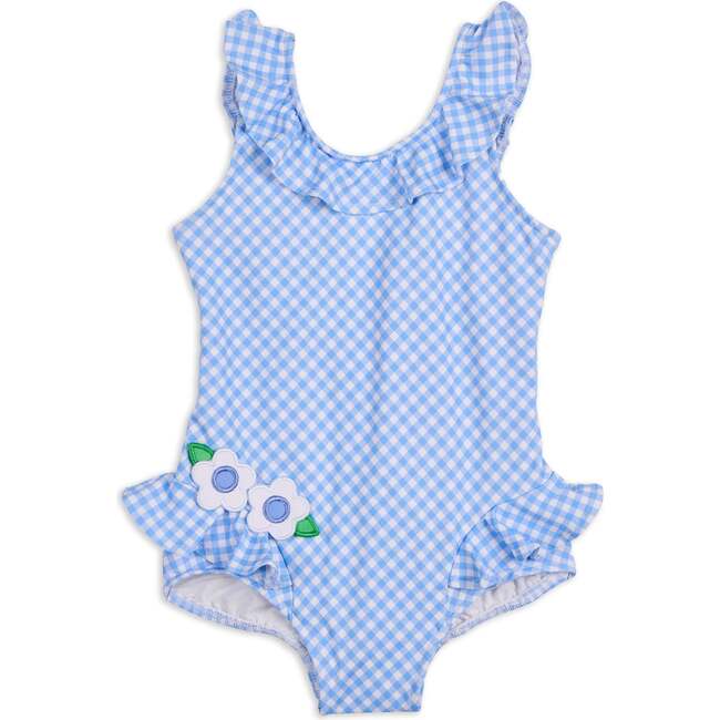 Gingham Swimsuit With Flowers