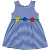 Stripe Knit Dress With Flowers - Dresses - 1 - thumbnail