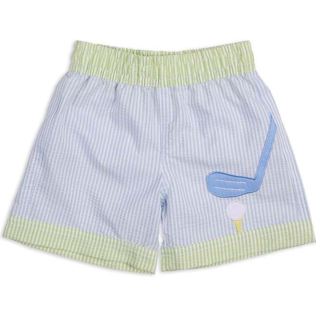 Stripe Swimtrunk With Golf Club