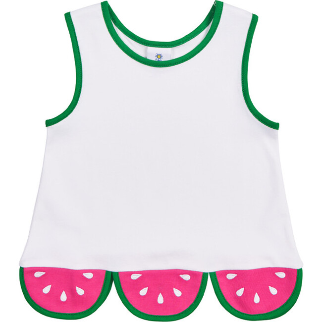 Knit Top With Scallop Watermelon Hem