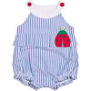 Seersucker Romper With Ladybug - Rompers - 1 - thumbnail