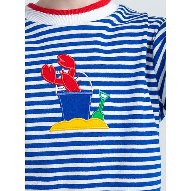 Stripe Knit Tshirt With Lobster & Sand Toys - T-Shirts - 2