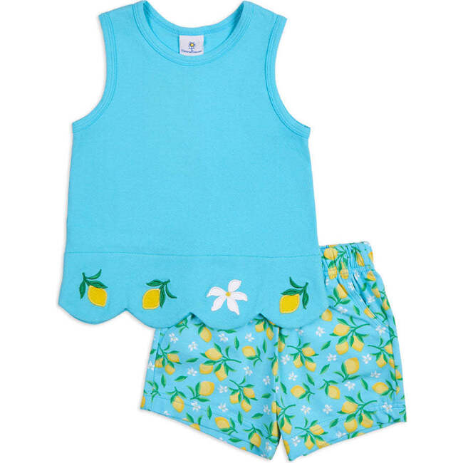 Scallop Lemon Top with Shorts Set