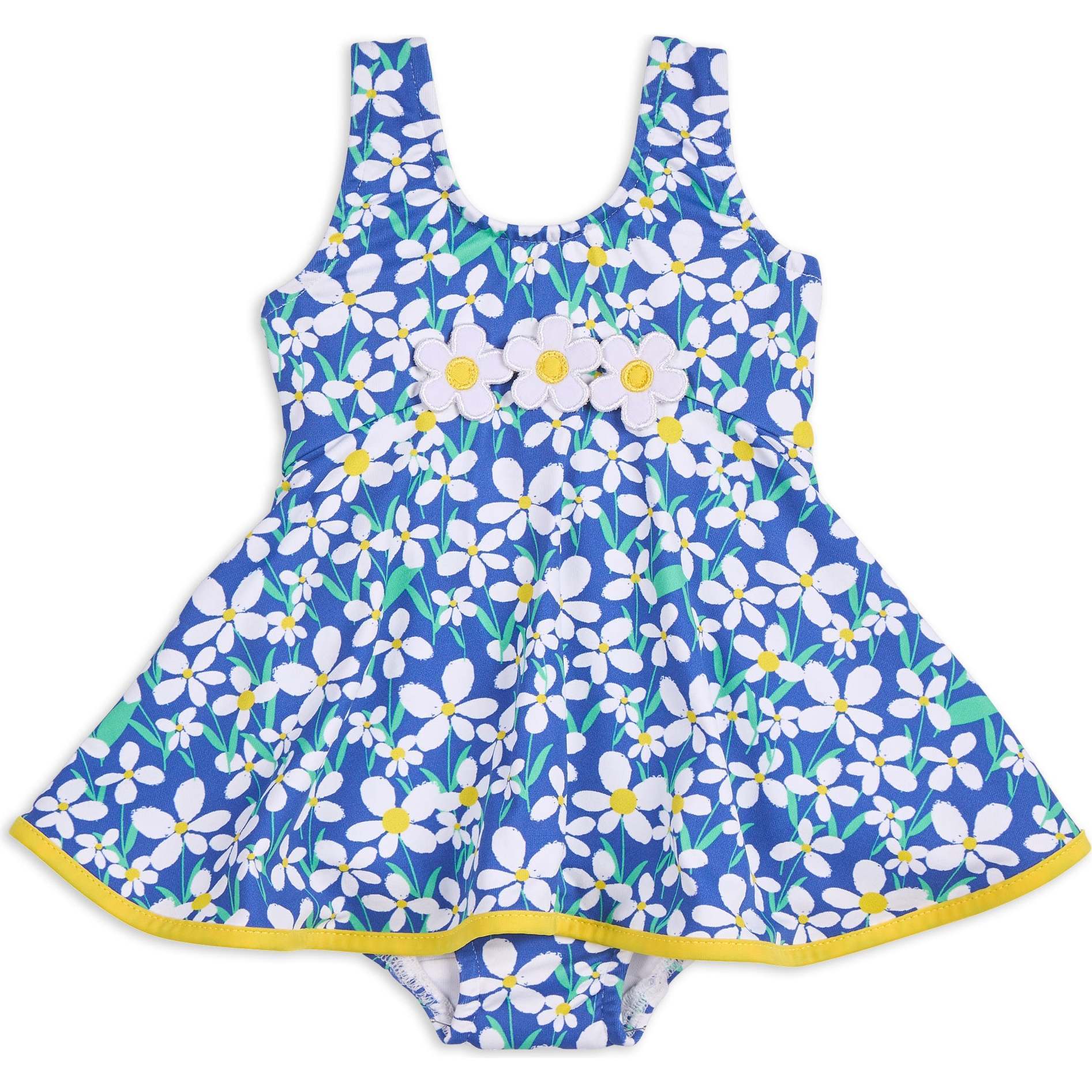 Floral Swimsuit With Flowers - One Pieces - 1