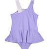 Skirted Swimsuit With Flower - One Pieces - 3