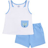 Knit Short Set With Tennis Rackets - Mixed Apparel Set - 1 - thumbnail