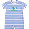 Stripe Knit Shortall With Whale - Rompers - 1 - thumbnail