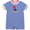 Stripe Knit Shortall With Lobster & Sand Toys - Rompers - 1 - thumbnail