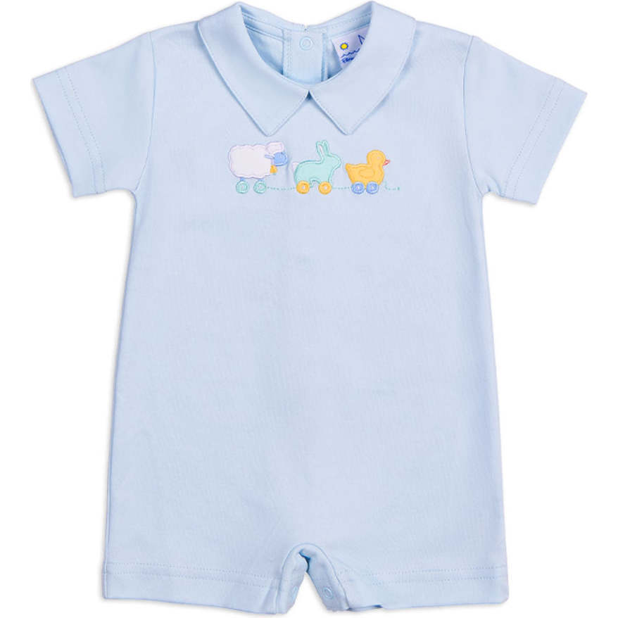 Knit Shortall With Bunny, Chick, & Lamb - Rompers - 1