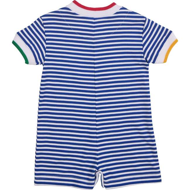 Stripe Knit Shortall With Lobster & Sand Toys - Rompers - 3