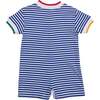 Stripe Knit Shortall With Lobster & Sand Toys - Rompers - 3