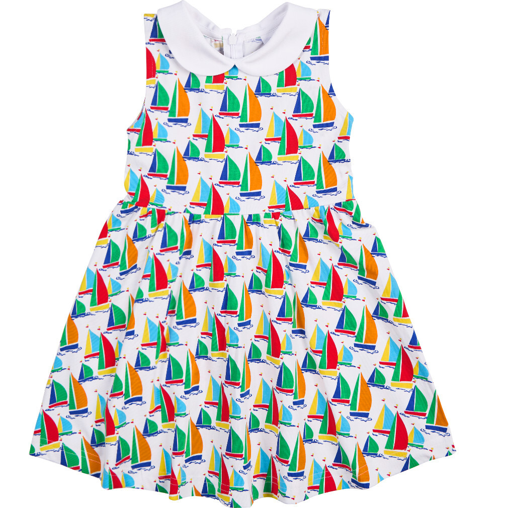 Sailboat Print Twirl Dress - Dresses - 1