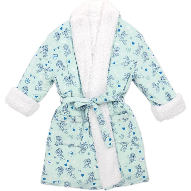 PAW Patrol: Valentine's Blue Kids Bamboo Sherpa Robe, Blue