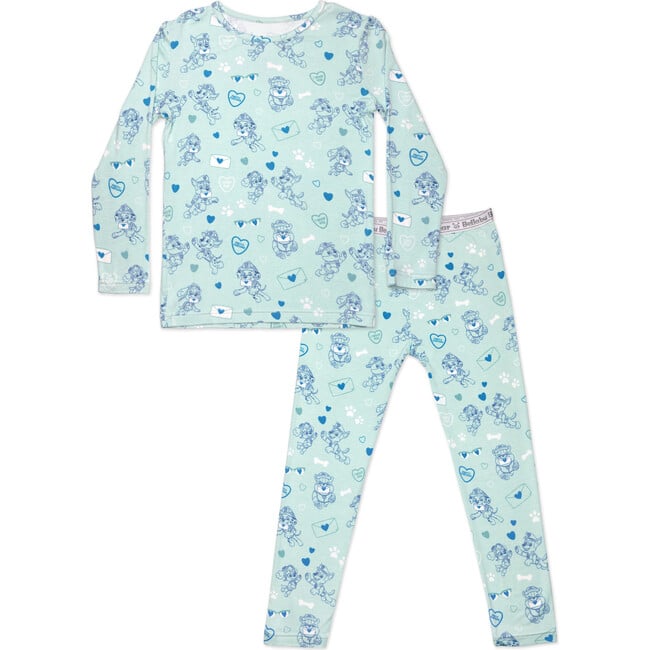 PAW Patrol: Valentine's Blue Bamboo Kids Pajamas, Blue