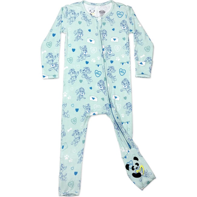 PAW Patrol: Valentine's Blue Bamboo Convertible Footie, Blue