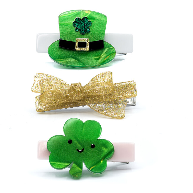 Leprechaun Hat Shamrock St. Patricks Hair Clips - Hair Accessories - 1