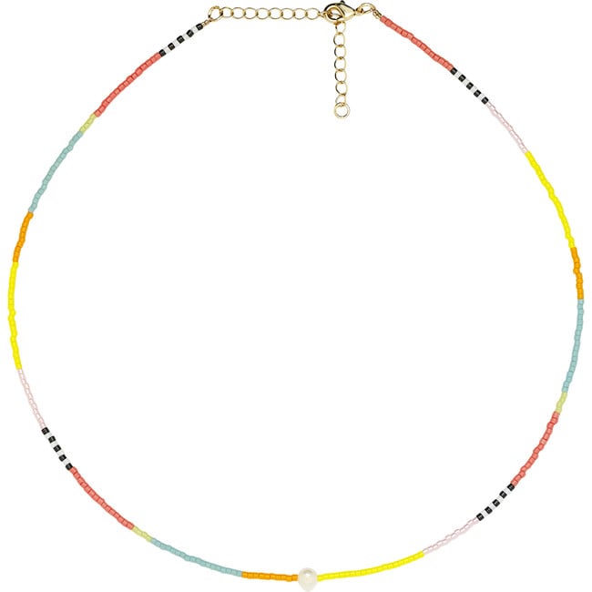 Women's Sandra Pearl Beaded Choker, Multicolors