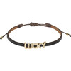 Women's Lucky Chocolate Leather Bracelet, Brown - Bracelets - 1 - thumbnail