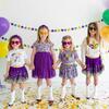 Mardi Gras Short Sleeve Tutu Dress, Multi - Dresses - 6