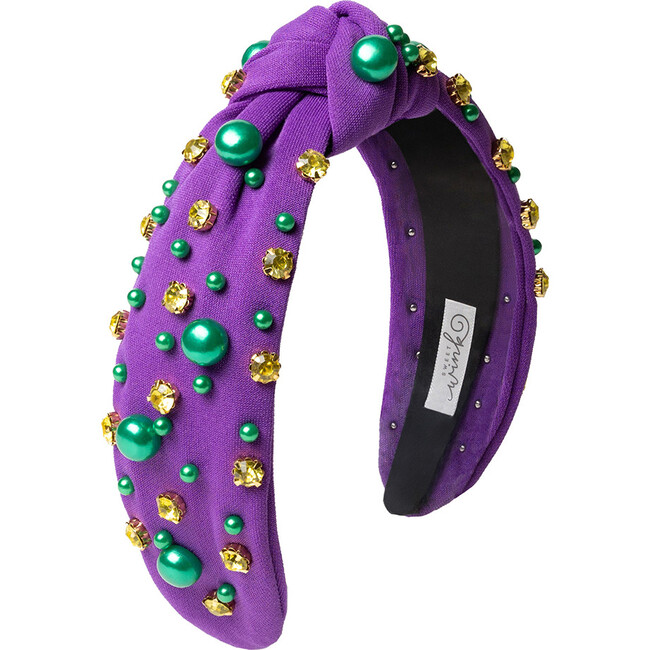 Mardi Gras Gemstone Headband, Purple