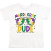 Mardi Gras Dude Short Sleeve T-Shirt, White - T-Shirts - 1 - thumbnail