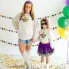 Mardi Gras Fleur De Lis Patch Sweatshirt, Natural - Sweatshirts - 5