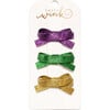 Mardi Gras Bow Clip Set, Multi - Hair Accessories - 1 - thumbnail