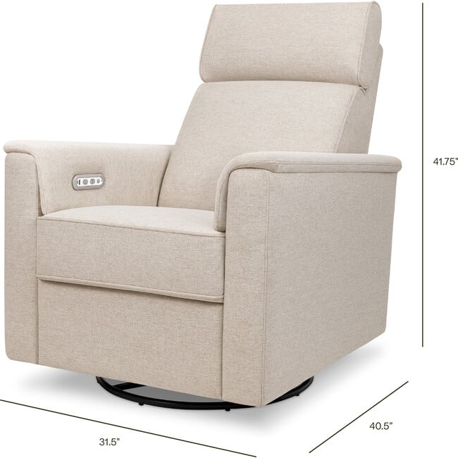 Willa Plus Power Recliner and Swivel Glider, Performance Beach Eco-Weave - Glider - 6