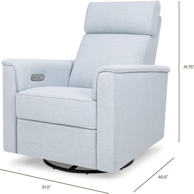 Willa Plus Power Recliner and Swivel Glider, Performance Chambray Eco-Twill - Glider - 7