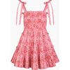 Women's Ribbon Charlotte Nap Dress, Pink and Red Pimlico Floral Ikat - Dresses - 1 - thumbnail