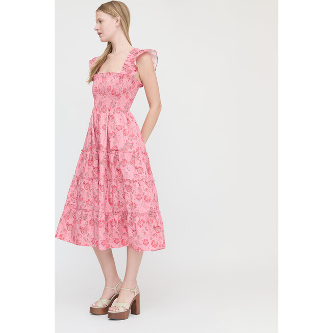 Women's Ellie Nap Dress, Pink and Red Pimlico Floral Ikat - Dresses - 3