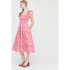 Women's Ellie Nap Dress, Pink and Red Pimlico Floral Ikat - Dresses - 3