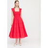 Women's Ellie Nap Dress, Red Daisy Check Eyelet - Dresses - 2