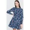 Women's Viviana Mini Nap Dress, Navy Belgravia Floral Ikat - Dresses - 8