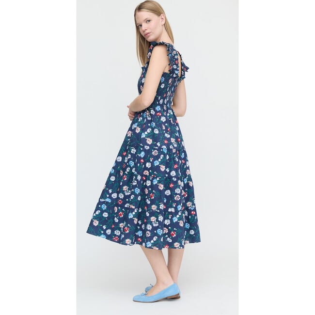 Women's Ellie Nap Dress, Navy Belgravia Floral Ikat - Dresses - 4