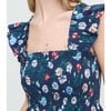 Women's Ellie Nap Dress, Navy Belgravia Floral Ikat - Dresses - 5