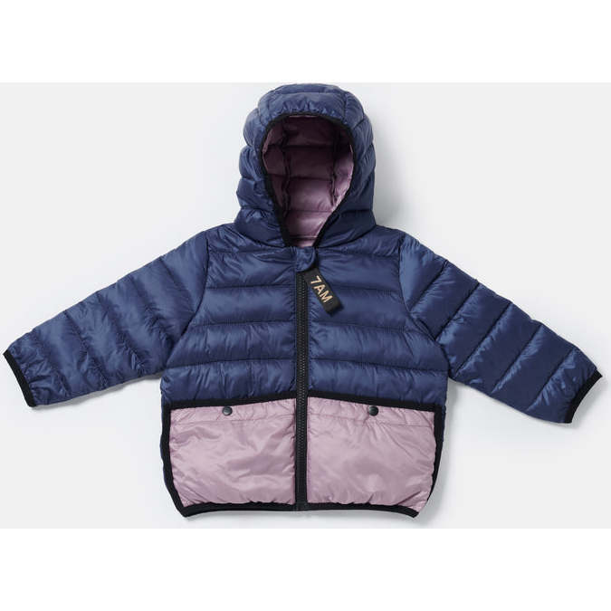 Roll Me Jacket, Mystic Blue Lilac - Puffers & Down Jackets - 1