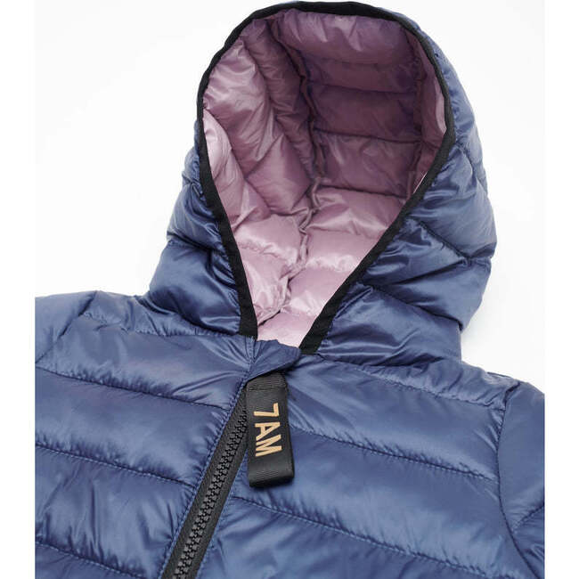 Roll Me Jacket, Mystic Blue Lilac - Puffers & Down Jackets - 3