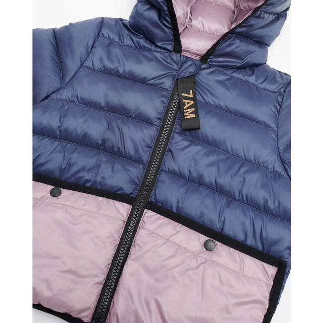 Roll Me Jacket, Mystic Blue Lilac - Puffers & Down Jackets - 5